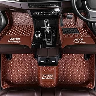 Maidao Custom Car Floor Mats for Mitsubishi Outlander L200 Asx Space Evo Eclipse Floor Liner,PU Leather All-Weather Waterproof Right Hand Drive (Brown