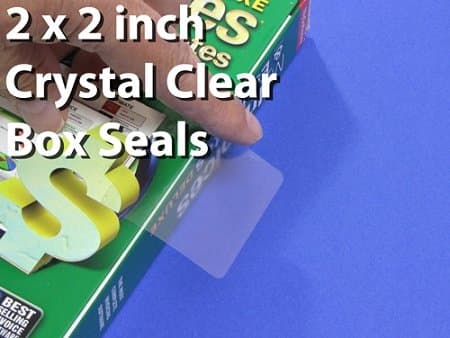 Clear Square with Rounded Corners Labels Seals Stickers 2" 500 Roll #22SQ