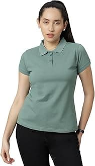 Wear Your Opinion Womens Polo Collar Neck T-Shirt Top (Design: Solid)