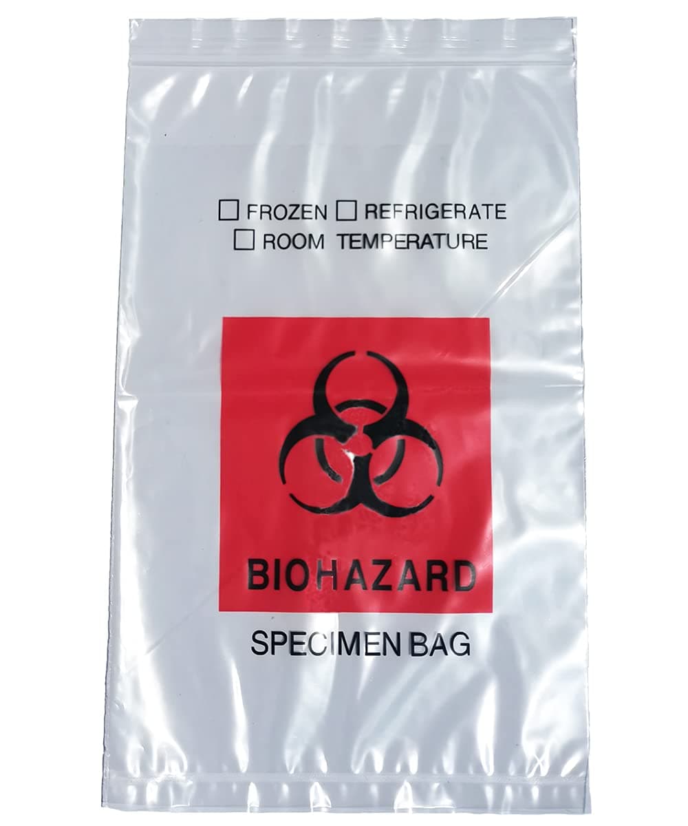 1000pcs Biohazard Specimen Bags