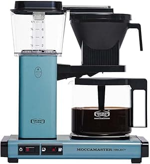 MoccamasterKBG Select, Coffee Filter Machine, Coffee Maker, Pastel Blue, UK Plug, 1.25L
