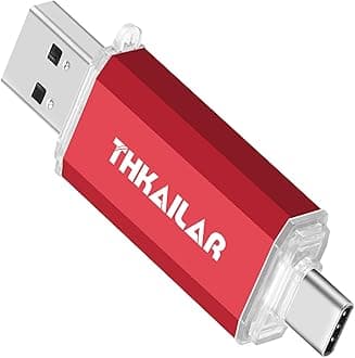 Thkailar USB Flash Drive 512GB,Type A and Type C Ports 2 in 1 OTG USB 3.1 Thumb Drive,Memory Stick for Business Traveler Compatible with iPhone 15/Android Phone/PC/Mac Pro/Laptop(Red)