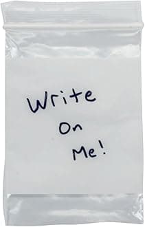 1000 Pack Rok Hardware Heavy Duty 4" x 6" Resealable 2Mil Thick Writable Dispenser Plastic Big Clear Poly Zip Food Safe Storage Bags, Large RZWR46