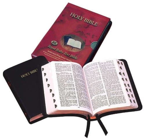 Holy Bible - With Thumb Index: Authorised (King James) Version: Small Standard Text Bible (Royal Ruby) Leather Bound – January 1, 2006