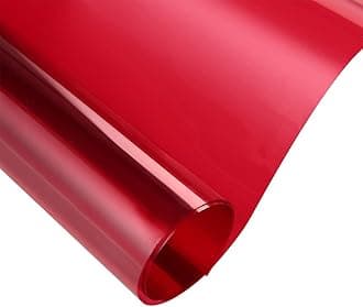 Transparent Decorative Window Film,Colorful Window Film Colored Red Window Tint Heat Blocking for Party Wedding Festival Decoration(Customized Size)