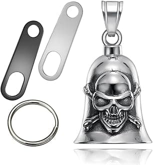 Guardian Angel Motorcycle Bell Good Luck Keychain & Drive Safe Pendant Accessories for Men Women Riding Safety