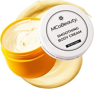 MCoBeauty - Everyday Smoothing Body Cream - With Caffeine, Cacao Extract, Shea Butter, and Coconut Oil, Vegan, Cruelty Free Cosmetics - Warm Pistachio & Sandalwood Scent - Stocking Gifts