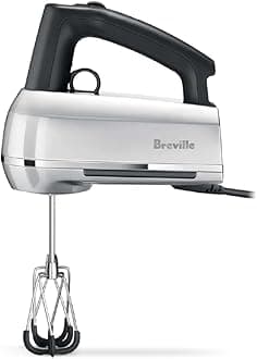 BHM800SIL Handy Mix Scraper Hand Mixer, Silver, 18/8 Stainless Steel