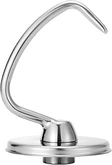 KitchenAid Stainless Steel Dough Hook for Tilt Head Stand Mixer Heavy Duty Dishwasher Safe Fits KitchenAid Classic and Craftsman Series