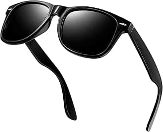 Retro Polarized Sunglasses for Men and Women, 2 Pairs Fashion Vintage Classic Square Sunglasses UV400 for Fishing Driving Travel