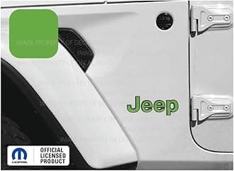 Decal Mods Fender Jeep Fender Flat Overlay Decal Graphic fits Jeep Wrangler JL/JT (2018-2024) (Set of 2) Vibrant Green CVGN | SJ8Z3