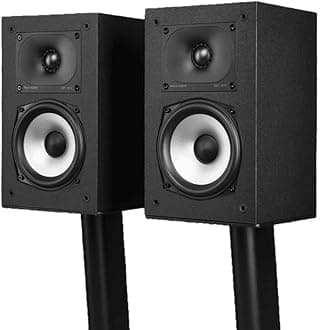 Polk Monitor XT15 Pair of Bookshelf or Surround Sound Speakers - Hi-Res Audio Certified, Dolby Atmos & DTS:X Compatible, 1" Terylene Tweeter & 5.25" Dynamically Balanced Woofer (Pair, Midnight Black)