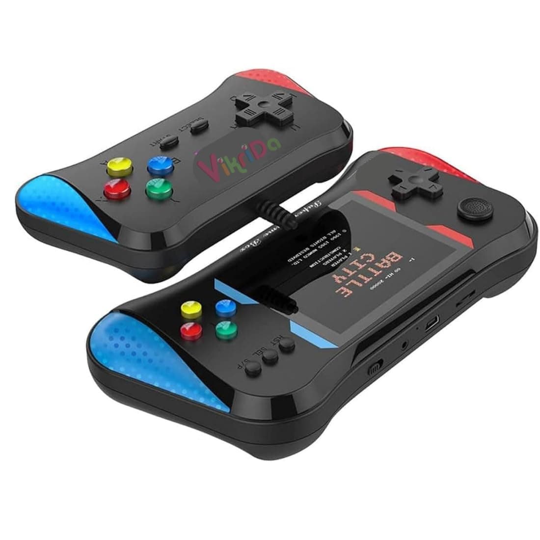- VikriDA 500-in-1 Retro Handheld Game Console with Gamepad Support | 3.5-Inch HD Screen, Built-in Classic Video Games for Kids & Adults