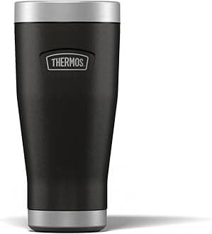 Icon Granite Black Travel Tumbler (470ml), Reusable Insulated Stainless Steel Coffee Cup for Hot or Cold Drinks, Vacuum Sealed Water Flask with a Leak-Proof Lid, 7hr Hot/22hr Cold