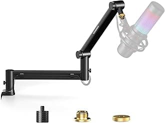 Microphone Arm,Aokeo AK-58 Desk Low Profile Mic Boom Arm Stand,Suitable For Blue Yeti,Snowball iCE,HyperX QuadCast,SoloCast,Elgato Wave,Etc