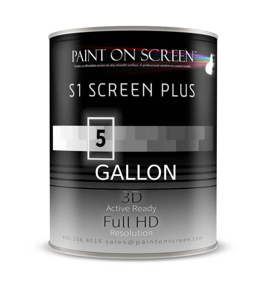 Paint on Screen Projector Screen Paint | Single-Coat Short Throw Projector Screen Paint For Picture Perfect 1080 HD and 4K UHD Clarity | Designed For Interior Use | Silver, 1 Gallon