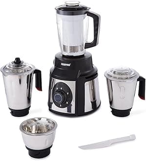 5-in-1 Mixer Grinder | 3 Stainless Steel Jars & 1.5L Juice Jar | Food Blender for Dry Wet Grinding Indian Masala Chutney Dosa Grinding | 3 Speed & Pulse Overload Protection, 1000W