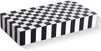 Handicrafts Home Handmade Puzzle Collection Decorative Jewelry Box Organizer – Keepsakes, Trinkets, and Home Decor – Antique Coffee Table Storage, Memory Box, Farmhouse Style Decor Check, 12x6x2