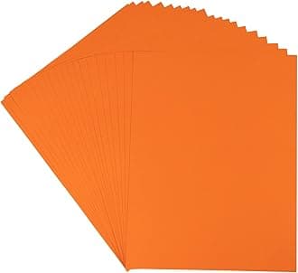 20 Sheets Colored Thick Paper Cardstock Blank for DIY Crafts Cards Making, Halloween, Thanksgiving (Dark Orange, 8.5 x 11 inches)