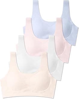 Training Bras for Girls 10-16 Sports Seamless Bra with Removable Padding Bras