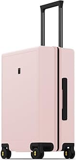 Pink Suitcase with Spinner Wheels, Carry on Luggage Airline Approved, Suitcase for women Men, Lightweight Luminous Textured, Tsa Lock, 20 Inch