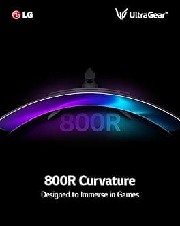 LG Ultragear Curved OLED Gaming Monitor 45GS96QB, 45 Inch, 1440p, 240Hz, 0.03ms, OLED Display, HDR 10, NVIDIA G-Sync Compatible & AMD FreeSync, Built in Speakers, DisplayPort, USB-C, HDMI