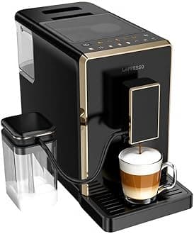 LePresso Fully Automatic Coffee Machine With Milk Frother, 1350W Rated Power, 15 Settings for Grinder, Self-Cleaning Function, 6+ Functions for Espresso, Americano, Cappuccino, Latte & More