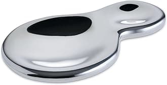 Alessi "T-1000" Spoon Rest in 18/10 Stainless Steel Mirror Polished, Silver