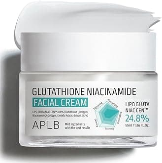 APLB Glutathione Niacinamide Facial Cream | LIPO GLUTA NIAC CEN™ 24.8% 1.86 FL.OZ/Korean Skincare, Deep hydration, Niacinamide, Improve skin elasticity, Improve skin texture