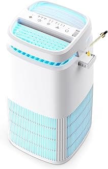 POMORON 4-in-1 Air Purifiers for Home, Air Ionizer Negative Ion Generator, True H13 Filter, UV, Covers 1250 Ft² 99.97% Removal Rate for Pollen Smoke Pet Dander Air Cleaner for Bedroom, MJ002H, White