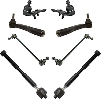 TRQ Front Steering & Suspension Kit Ball Joint Sway Bar Stabilizer Link Tie Rod Compatible with 2011-2020 Toyota Sienna