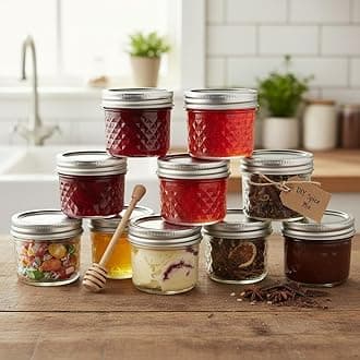 Ash & Roh® - Clear Glass Jar and Container with Air Tight Lid Storage of Spices and Dry Fruit (100 ML Baby JAR, 4)