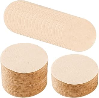 400 Pcs Unbleached Natural Paper, 6.4x6.4 cm Coffee Filters Round Replacement Compatible With Aerobie Aeropress Coffee and Espresso Makers