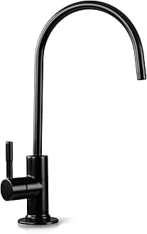iSpring GA1-ORB Lead-Free Reverse Osmosis, Countertop Bar Sink RO Drinking Water Faucet, Contemporary Style, High Spout, Oil Rubbed Black - 1/4"
