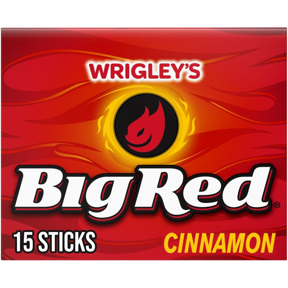 WRIGLEY'S BIG RED Cinnamon Chewing Gum, Single Pack, 15 Stick