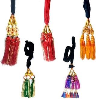Unik Onex 5 Different Designs Long Length Paranda Parandi Braid Tassles Hair Accessory