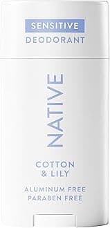 Sensitive Deodorant Contains Naturally Derived Ingredients, 72 Hour Odor Control | Deodorant for Women & Men, Aluminum Free with Baking Soda, Coconut Oil and Shea Butter, Cotton & Lily