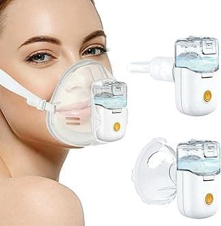 Nebulizer, Portable Nebulizer for Adults & Kids, Rechargeable Nebulizer with Handsfree Design for Lying Down Nebulization, Nebulizer for Respiratory Timely Help