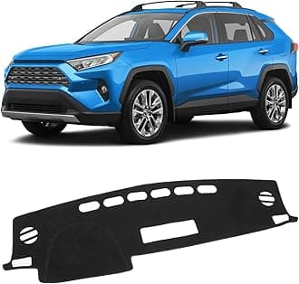KUST Black Dash Cover Mat for Toyota RAV4 2013-2018 Left Hand Driving Non-Slip Center Console Dashboard Cover Interior for Toyota RAV4 Accessories Custom Fit Dash Mat Sunshade Windshield Glare