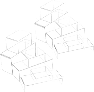 ihomecooker 12PCS Large and Medium Acrylic Risers, for Amiibo Funko POP Figures, Cupcake Risers Stand for Decoration and Organizer, 12P-Clear