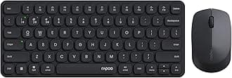 Rapoo 9010M Multi-Device Keyboard and Mouse Combo, 2.4GHz/Bluetooth 5.0/4.0 Wireless Keyboard & Mouse Set for Windows/Mac/Linux/Chrome, Support 4 Devices, Low-Profile Silent Click, Battery Powered