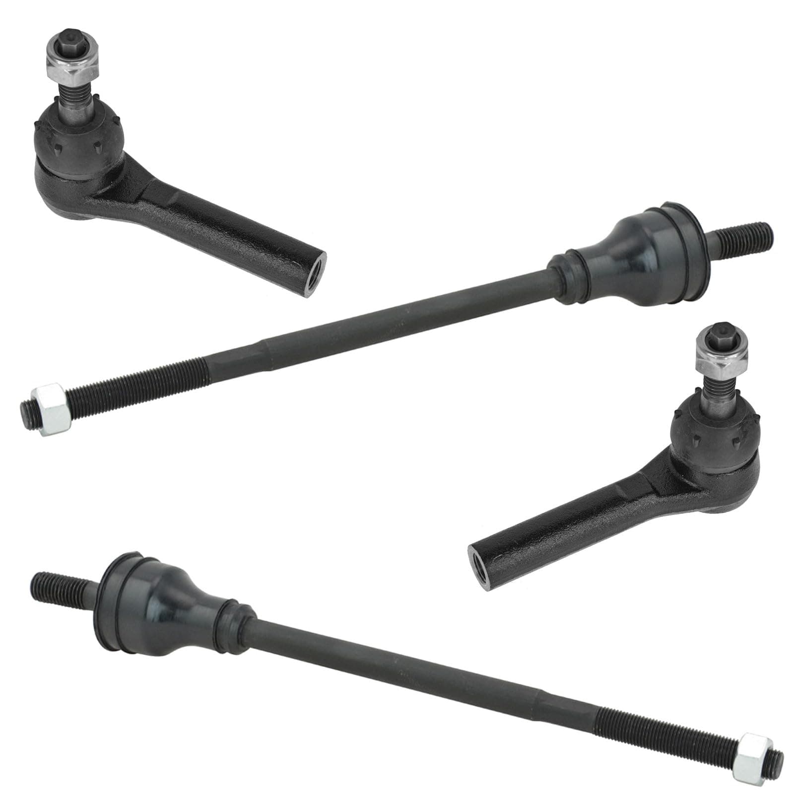 TRQ Front Inner and Outer Tie Rod Set 4 Piece Compatible with 2003-2021 Chevrolet Express 2500 Express 3500 Express 4500 GMC Savana 2500 Savana 3500 Savana 4500