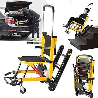 Folding Electric Crawler Stair Climber, 24V 13.6Ah Hand Truck Stair Climber Electric, Stair Lift Chair for Elderly Disabled Patient and Goods Transfer, Load 160 kg