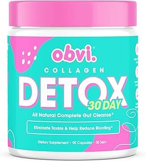 Obvi Detox Colon Cleanse Supplement | Promotes Digestive and Gut Health, Bloating Relief, Helps Remove Toxins | Immune Support with Milk Thistle, Psyllium Husk, Senna Leaf | 90 Capsules | 30 Servings