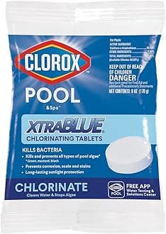 Clorox Pool&Spa 23000CLX XtraBlue 3" Long Lasting Chlorinating Tablet, White