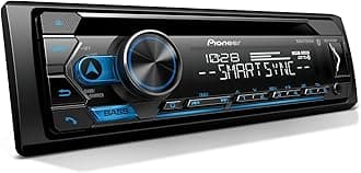 Pioneer DEH-S4220BT 1-Din CD Receiver – Bluetooth, USB/AUX, Color Change, FLAC, AM/FM Radio, Detachable Face, 50W x 4, Voice Control, Hi-Volt RCA Preouts