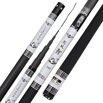 BGSFF Fishing Rod Extra Long High Carbon Fiber Telescopic Power Hand Pole Fishing Rod 3.6M-10M Freshwater Feeder Rod Stick Spare Tip (Color : White, Size : 3.6m)