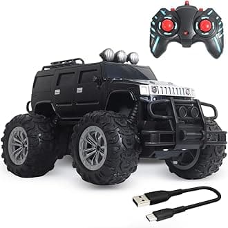 Offroad Rechargeable Remote Control Car Toy for Boys | Monster Truck RC Car with 4 Headlight Modes | Lithium Battery | C-Type Charging | Remote Car for Kids Adult | Made in India