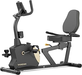 VANSWE Recumbent Exercise Bike for Adults Seniors - Recumbent Bikes for Home with Magnetic Resistance, Bluetooth and App Connectivity, Pulse Sensor