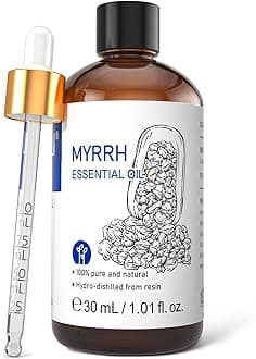 Myrrh Essential Oil 30ML, 100% Natural Aromatherapy Oil for Face, Candle Making, Diffuser, Skin&Hair - 1 Fl Oz